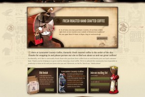 Lancaster County Coffee RoastersA website as rich and flavor and texture as their own custom roasts and blends. Lancaster County Coffee Roasters